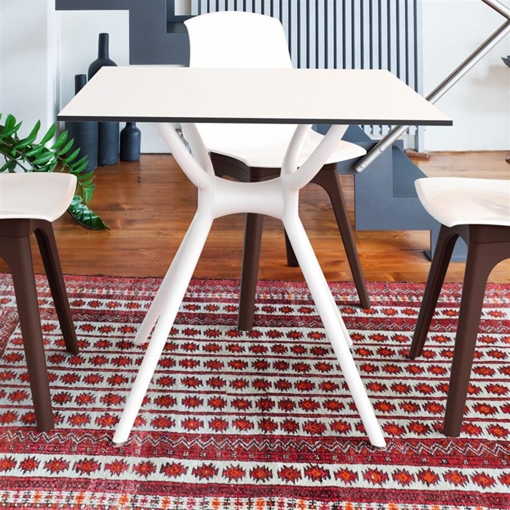 Compamia Siesta Air 31″ Square Dining Table in White