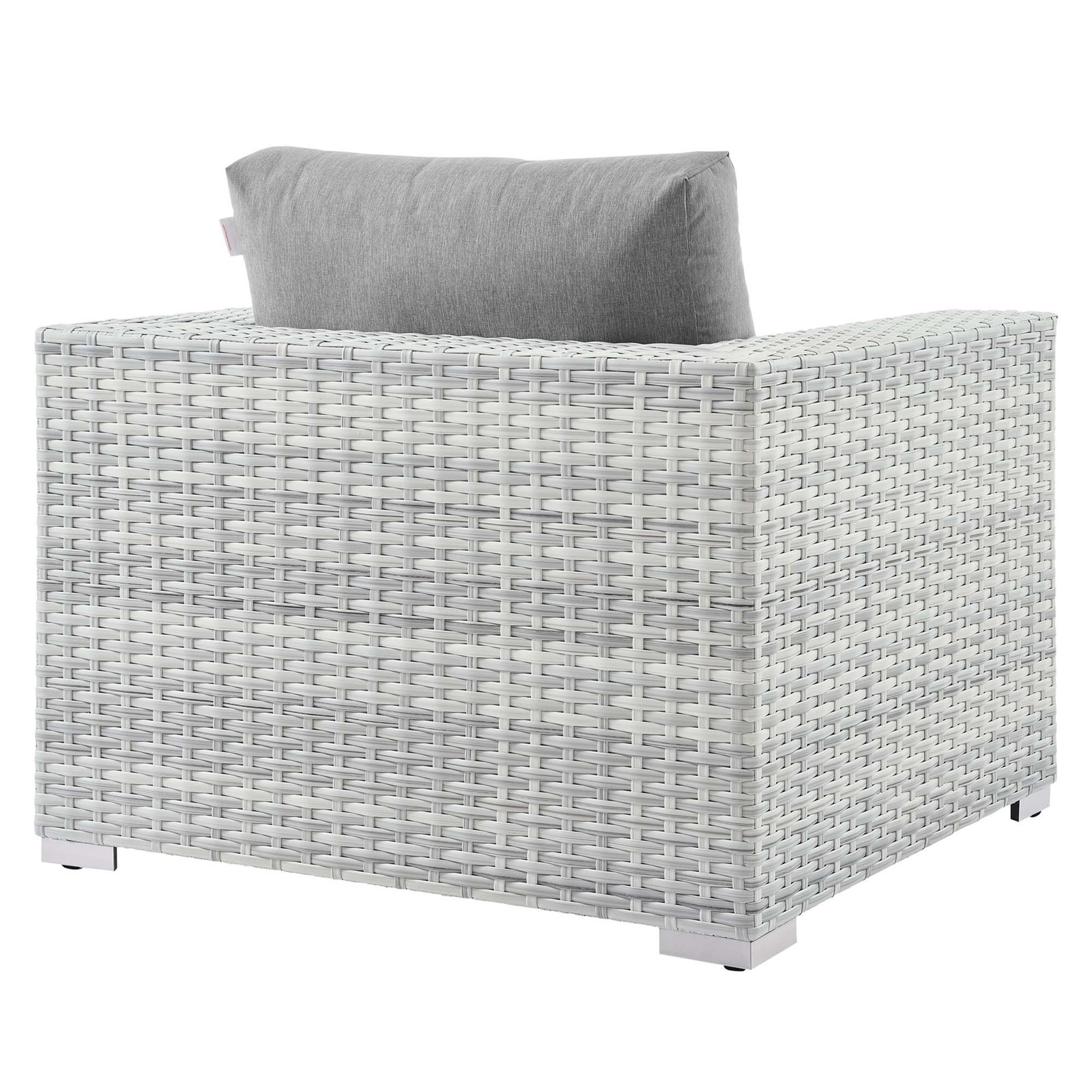 Modway Convene 3-Piece Outdoor Patio Set in Light Gray Gray