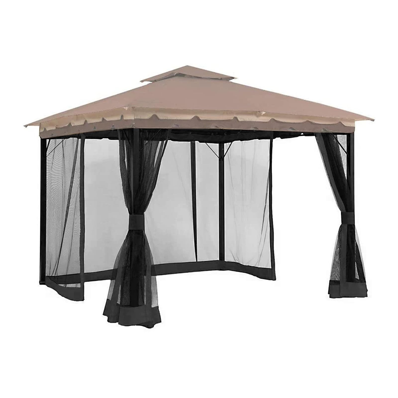 Hisecome 10 x 12 Gazebo Universal Replacement Mosquito Netting,Black Outdoor …