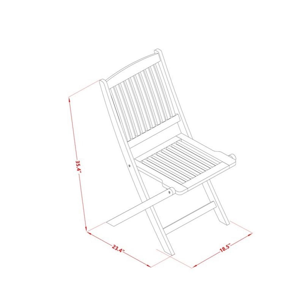 East West Furniture Beasley 9-piece Wood Outdoor Set in Natural Oil