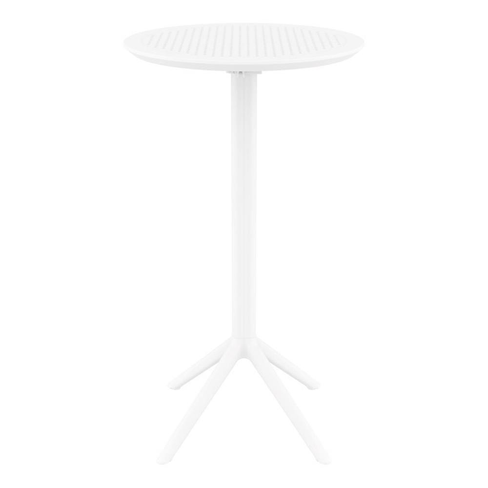 Compamia Sky 24 inch Round Folding Bar Table in White finish