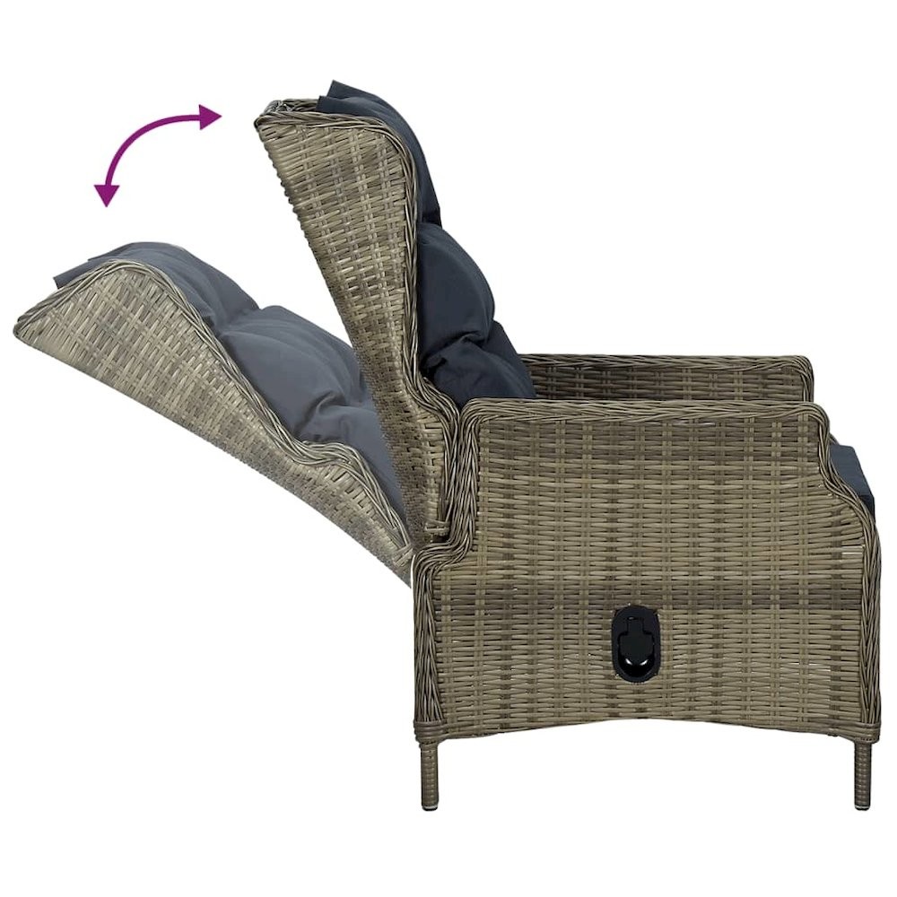 Garden Dining Set Brown