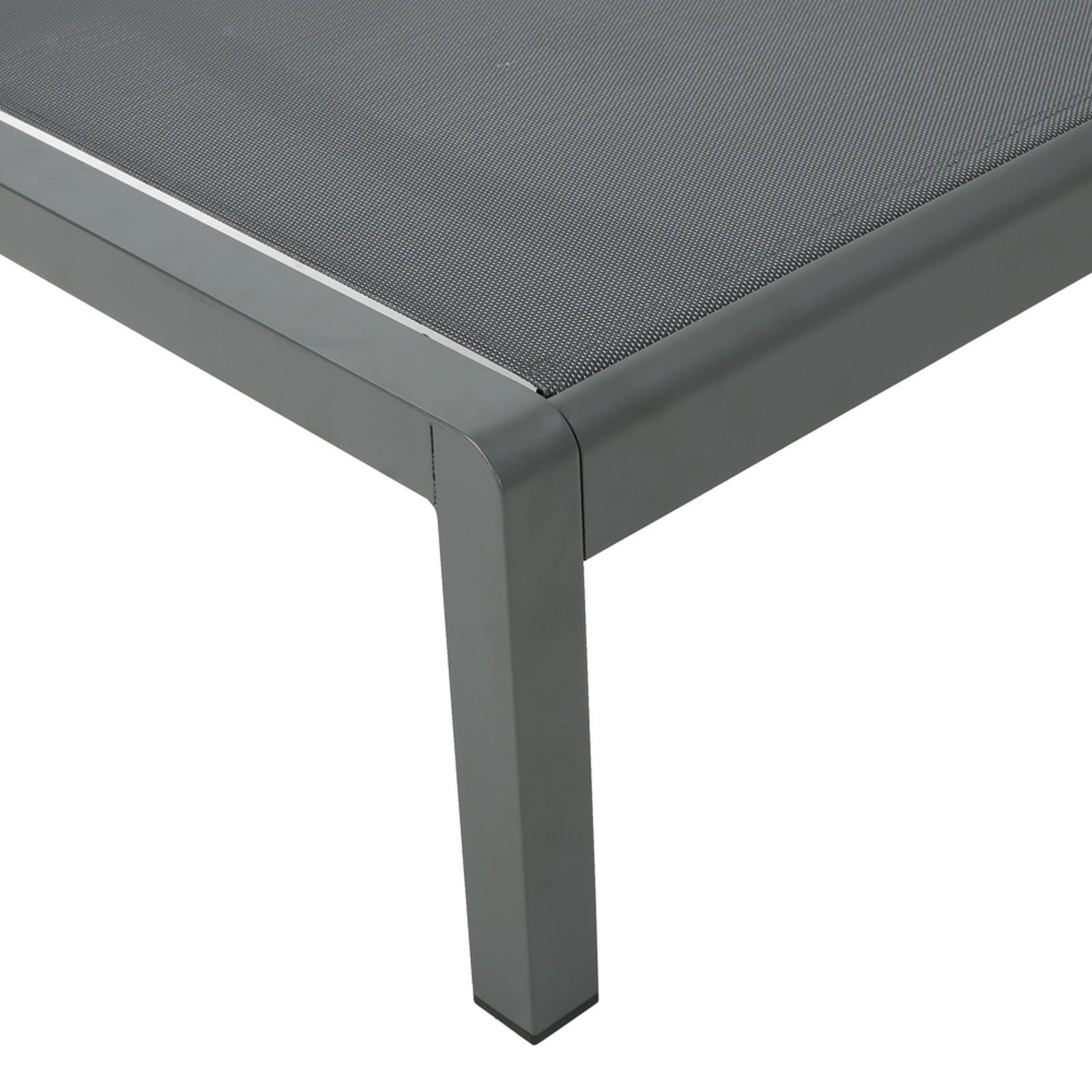 Grey Mesh Outdoor Chaise Lounge – Perfect for Relaxing in Sun,