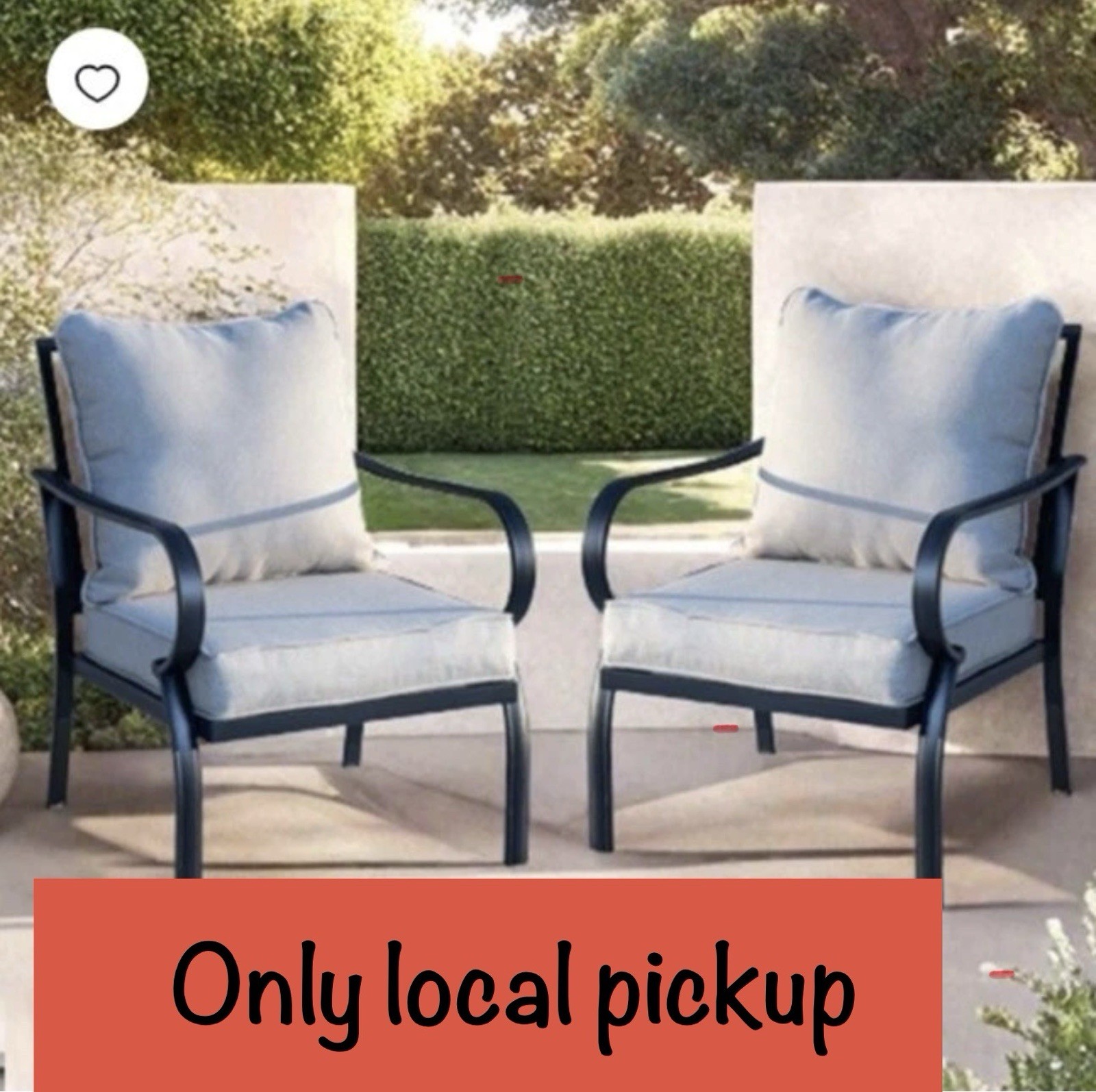🎋 Summit Living 2 Pieces Patio Conversation Set indoor Or Outdoor Metal🆕️