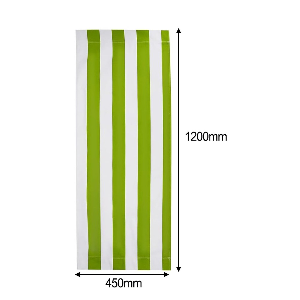 Beach Lounger Replacement Fabric Polyester 120×45 cm Fruit Green White