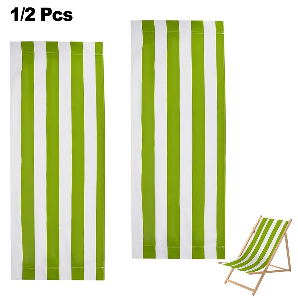 Beach Lounger Replacement Fabric Polyester 120×45 cm Fruit Green White