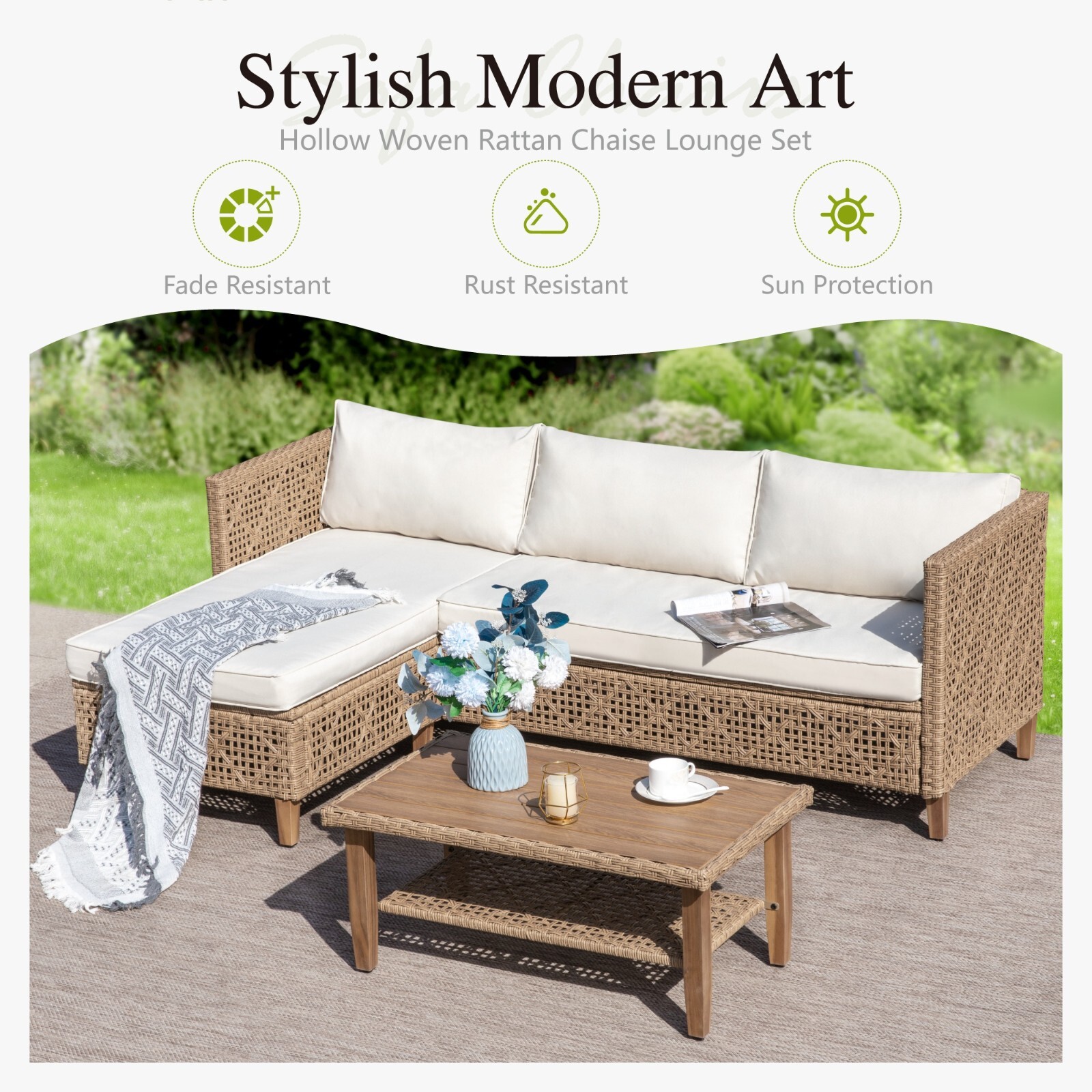 Outdoor Furniture Rattan Furniture Patio Conversation Set Outdoor Wicker Sofa