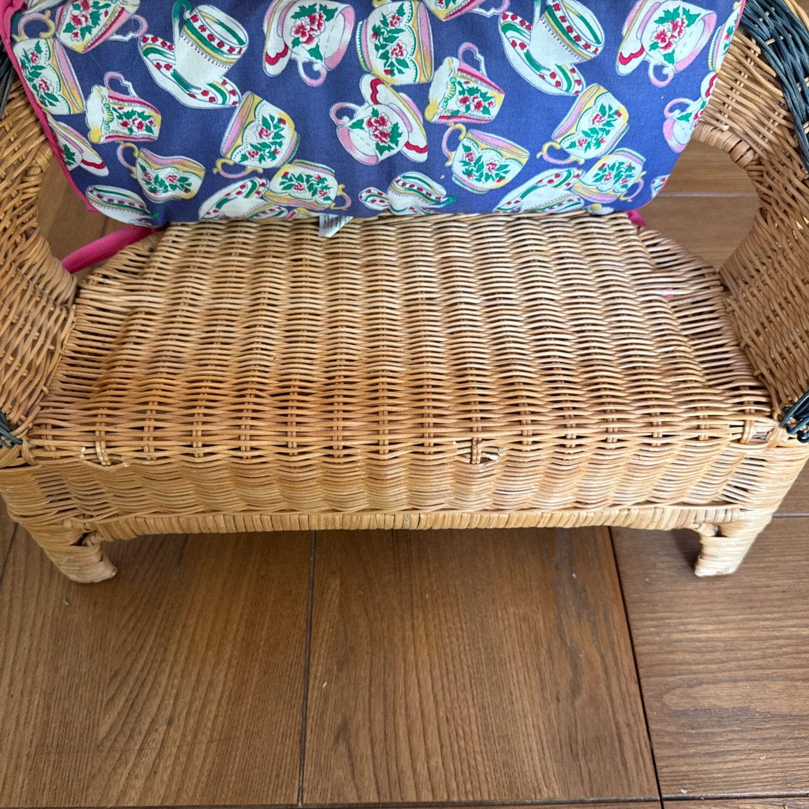 VINTAGE MUFFY VANDERBEAR RATTAN Wicker FURNITURE 4 PIECE Table Chair Settee