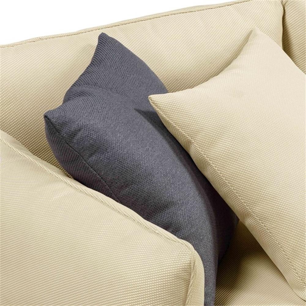 Pemberly Row Handmade Modern Transitional Beige Outdoor Sofa