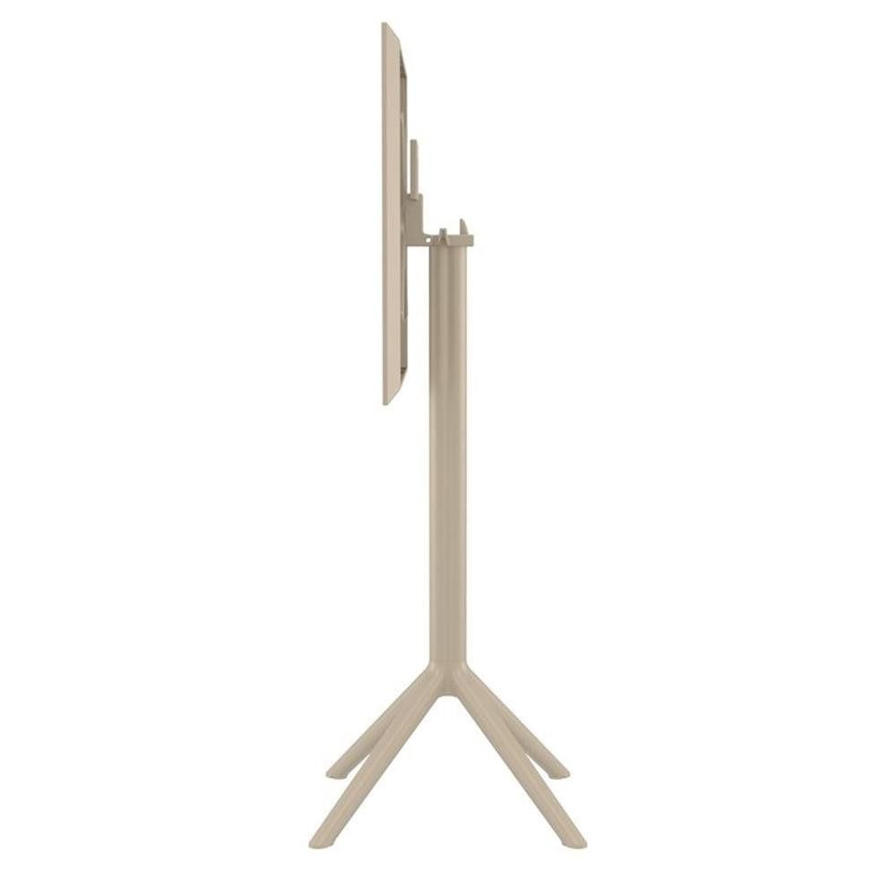 Sky 24 inch Square Folding Bar Table in Taupe finish