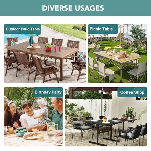 Outdoor Tablecloth with Umbrella Hole – Patio Table 60″ x 60″ (Square) Teal