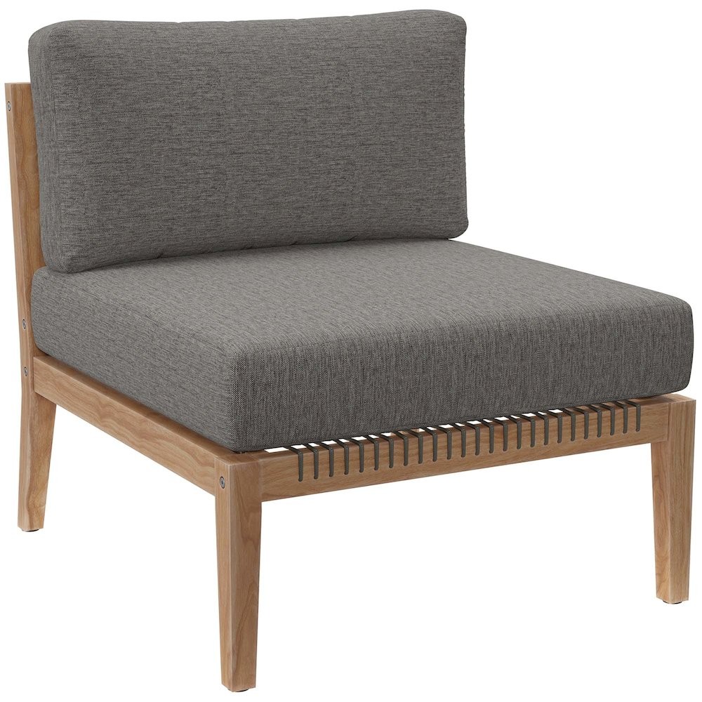 Clearwater 4-Piece Outdoor Patio Teak Wood Sectional Sofa