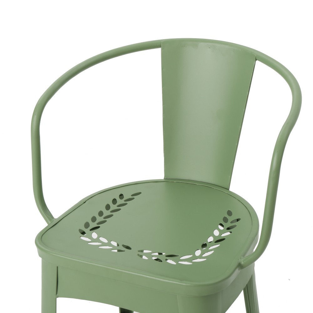 3 Pc Metal Dining Chair Set KD Assembly