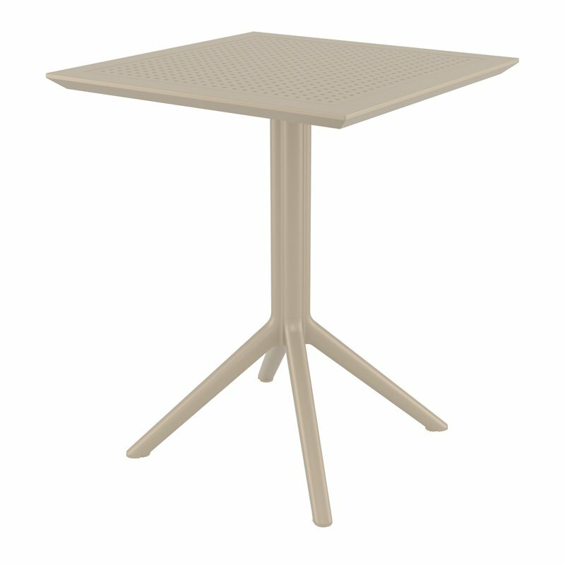 Sky 24 inch Square Folding Table in Taupe finish