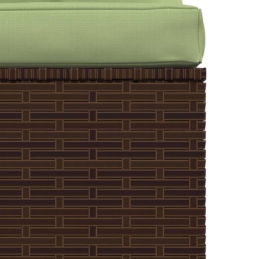Garden Middle Sofa Brown, Green