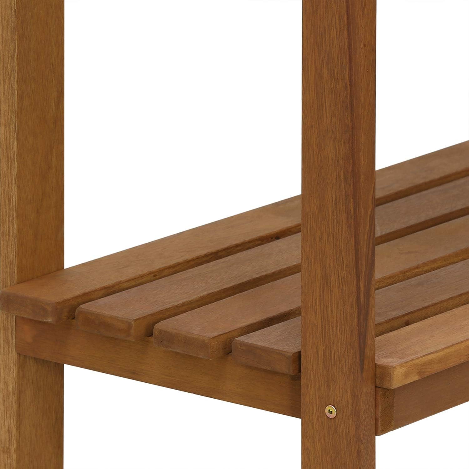 FG17478 Tioman Outdoor Patio Furniture Hardwood Potting Bench Natural