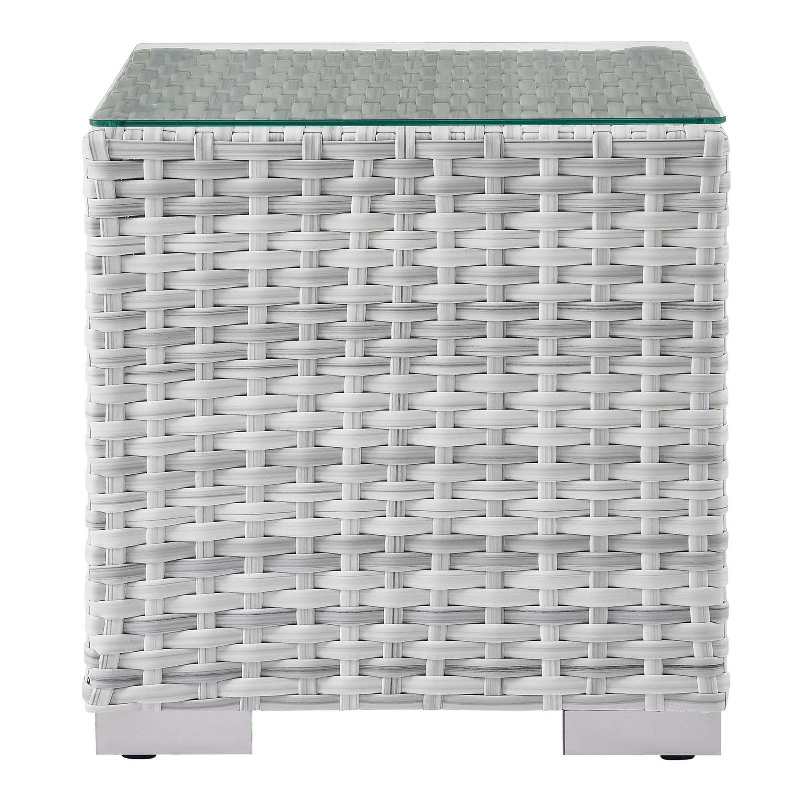 Modway Convene 3-Piece Outdoor Patio Set in Light Gray Gray