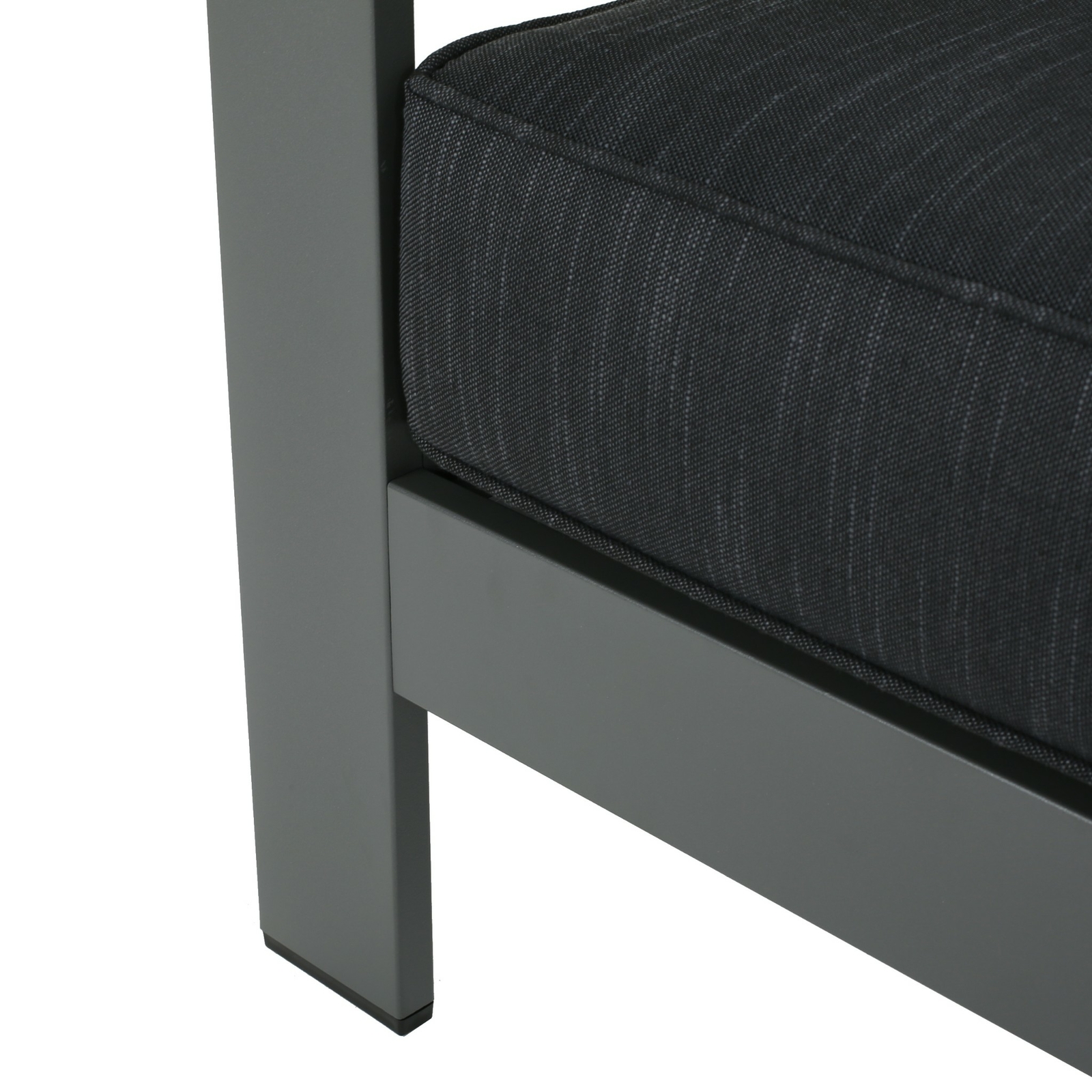 Crested Bay Outdoor Gray Aluminum 4 Piece Sofa Chat Set with Cushions