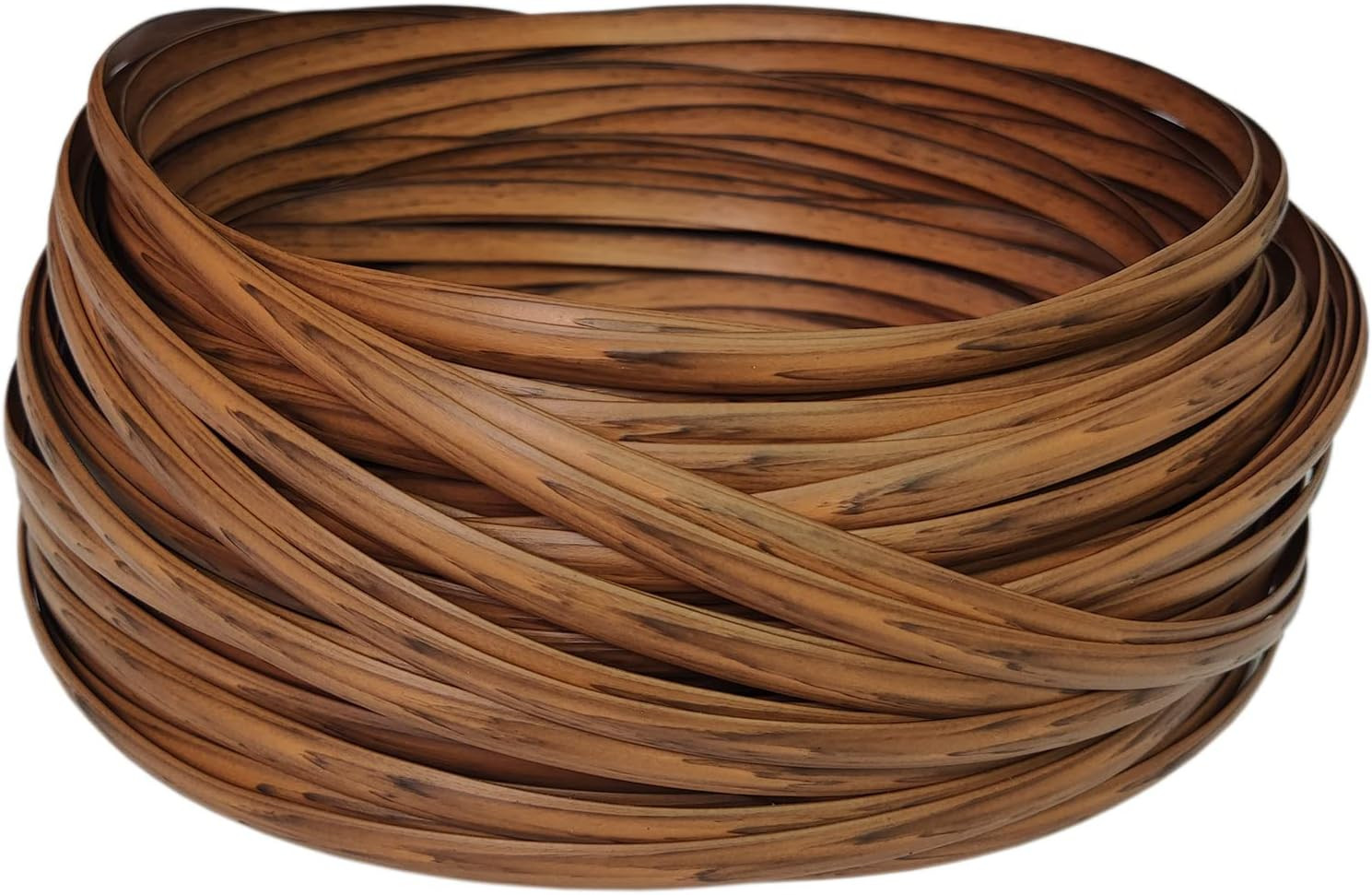 32m/105ft 8mm Dark Wood Grain Brown Wicker Repair Kit, PE Rattan Repair Kit f…