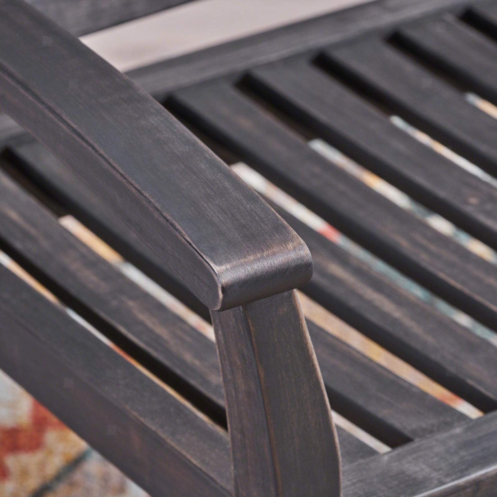 Rocking Loveseat Acacia Wood