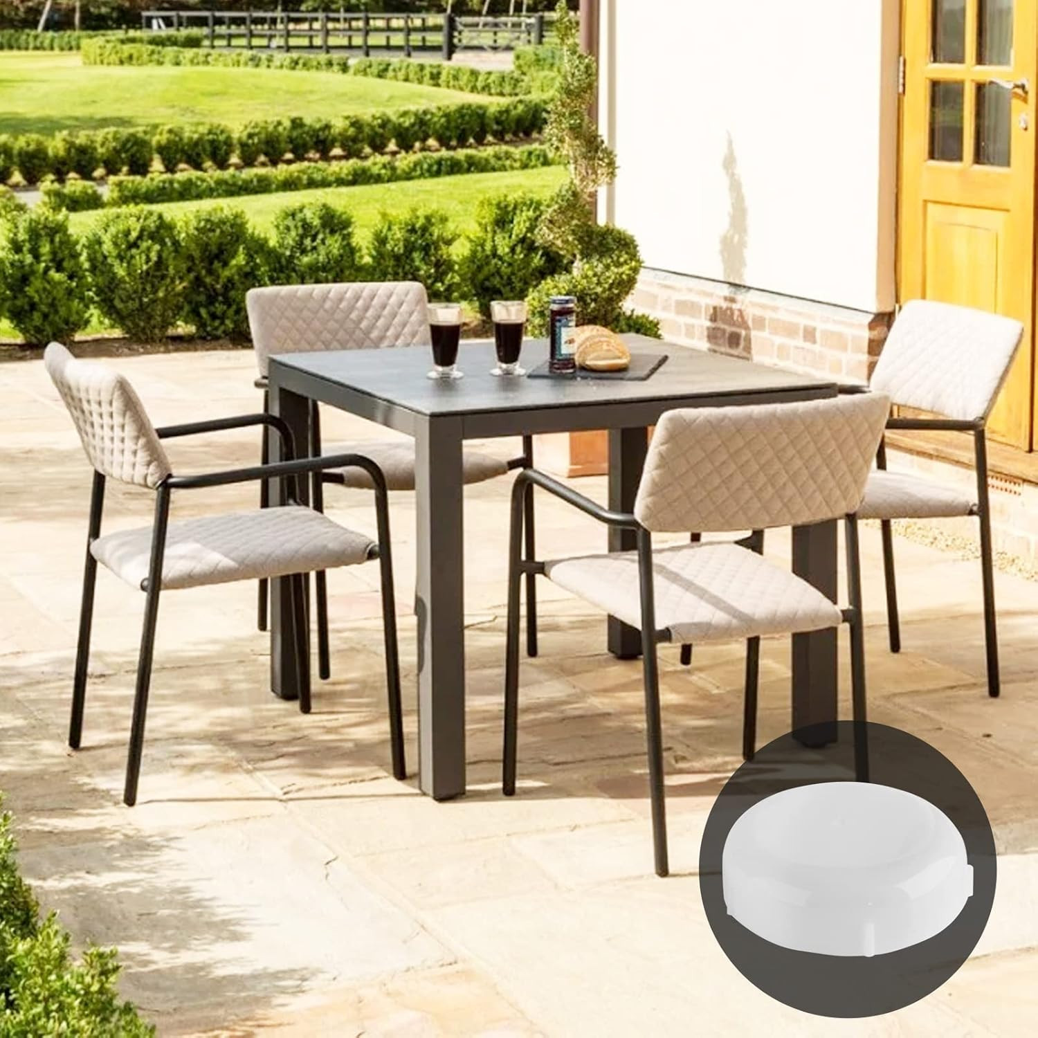 24 Pack 1.5 Inch Patio Chair Feet Glides Wrought Iron Furniture Caps White