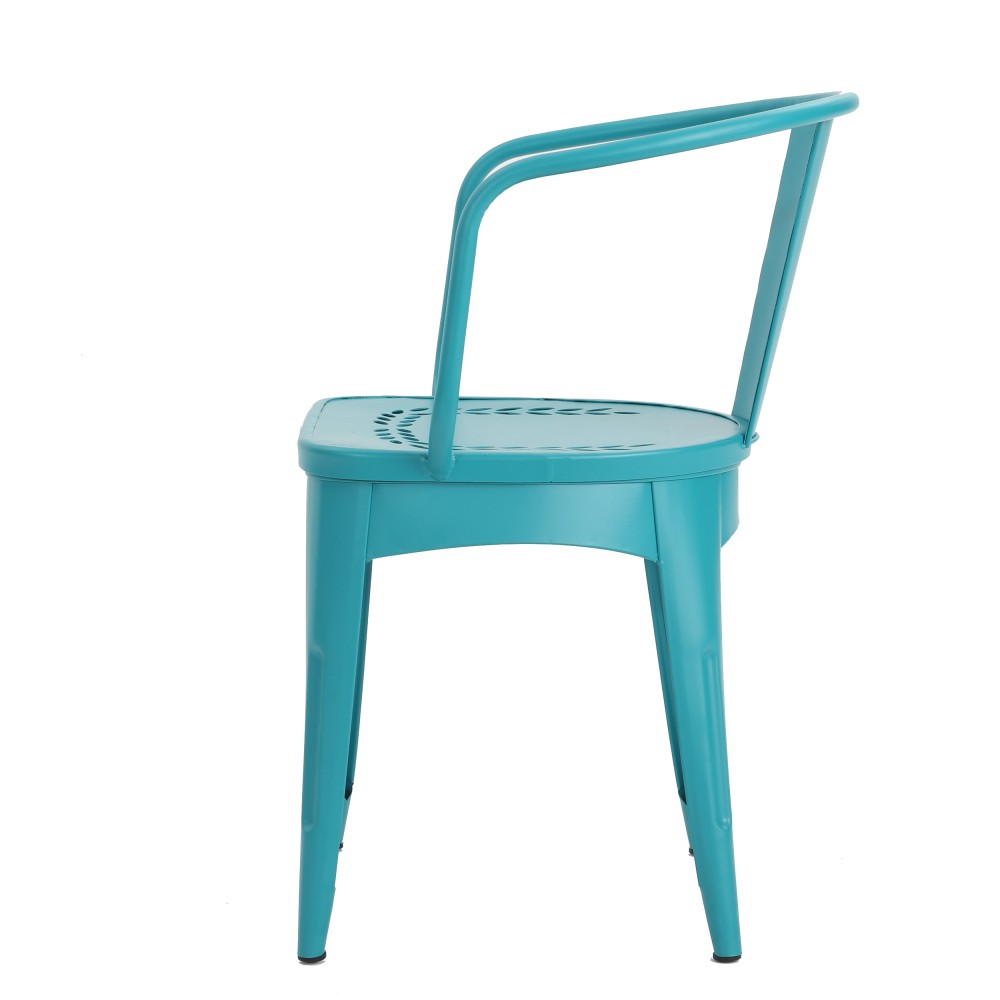 3 Pc Metal Dining Chair Set KD Assembly