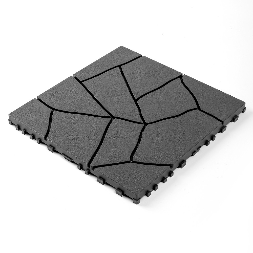 12″ Patio Deck Tiles, DIY Module Interlocking Decking Tiles Floor Tile Outdoor