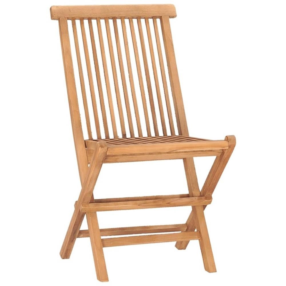 Bowery Hill Smooth Sanded Teak HardWood Outdoor Dining Set in Natural Teak
