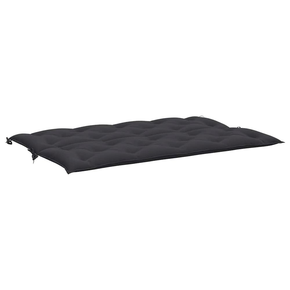 Garden Bench Cushion Set of 2 Black Oxford fabric (100% polyester)