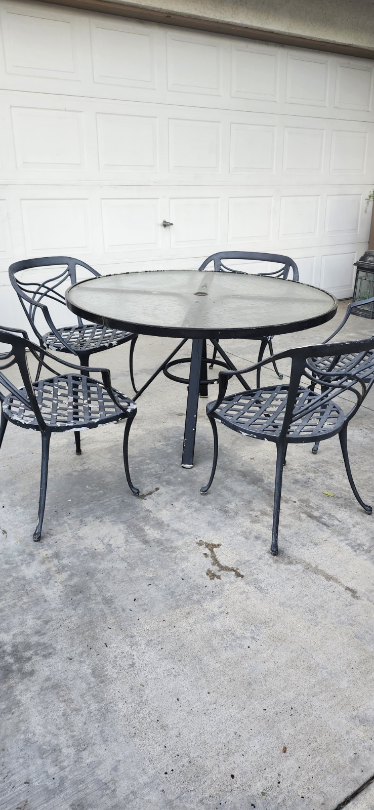 Mid Century Brown Jordan Patio Dining Set Six Pieces Furniture