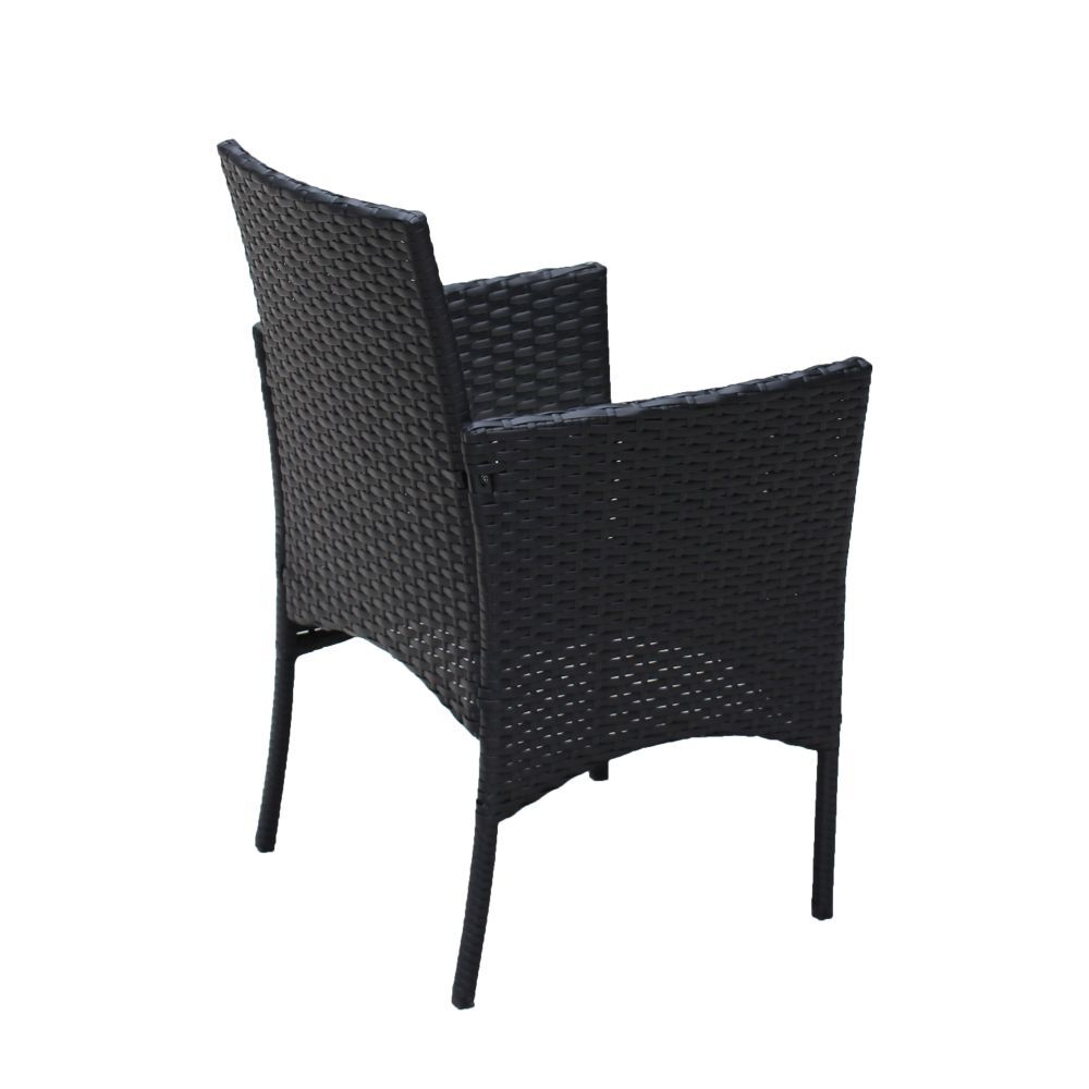 4 Pieces Patio Garden Outdoor Furniture Rattan Loveseat Armchairs and Table Set