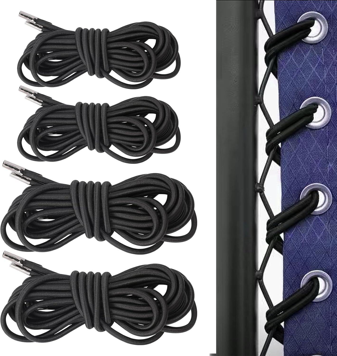 4pcs Universal Elastic Bungee Cord For Patio Sun Lounger Outdoor Recliner Repair