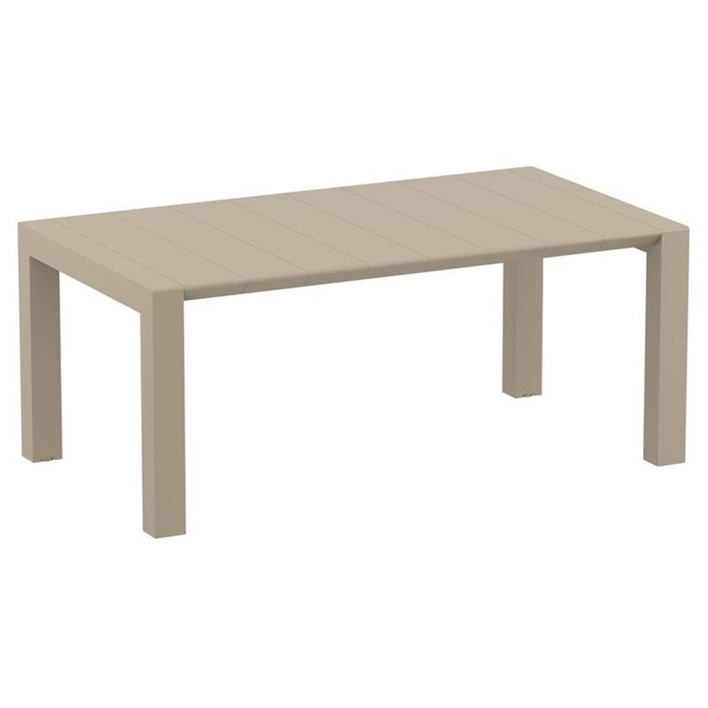 Compamia Vegas 86″ Extendable Patio Dining Table in Taupe