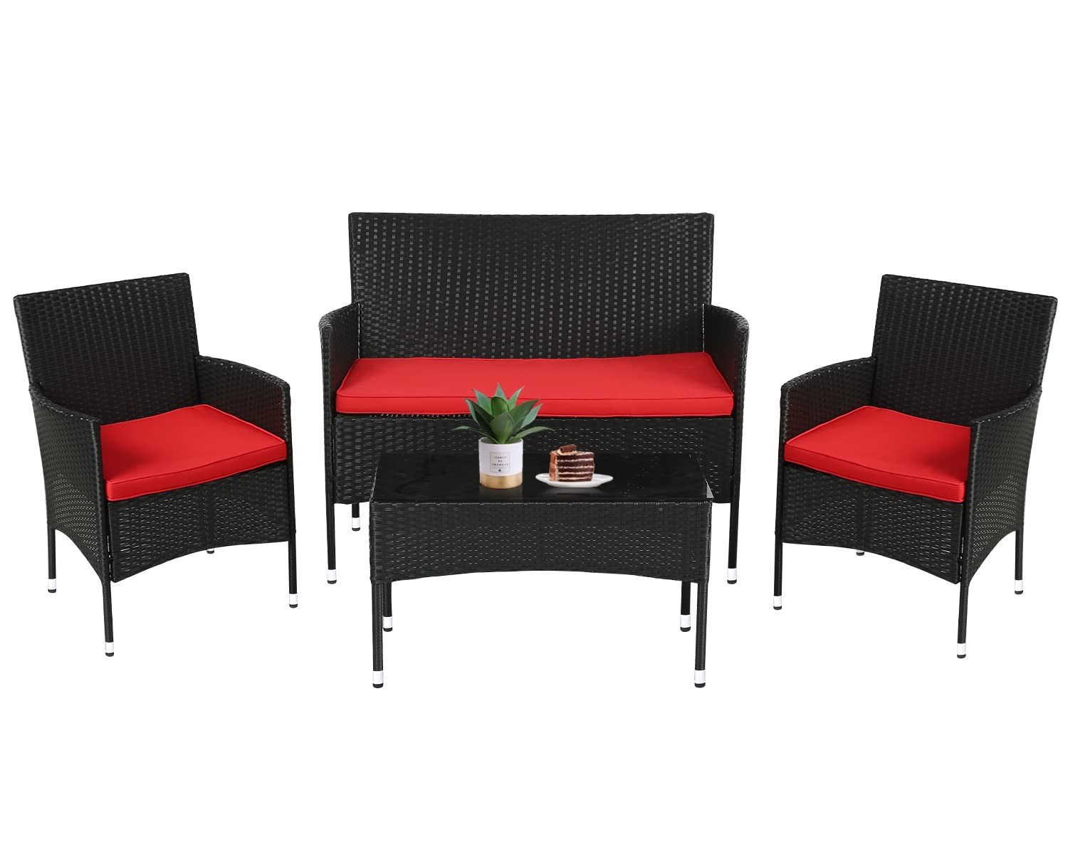 Rattan Furniture Wicker Chair Patio Bristo Set for Outdoor Indoor Use with Lo…