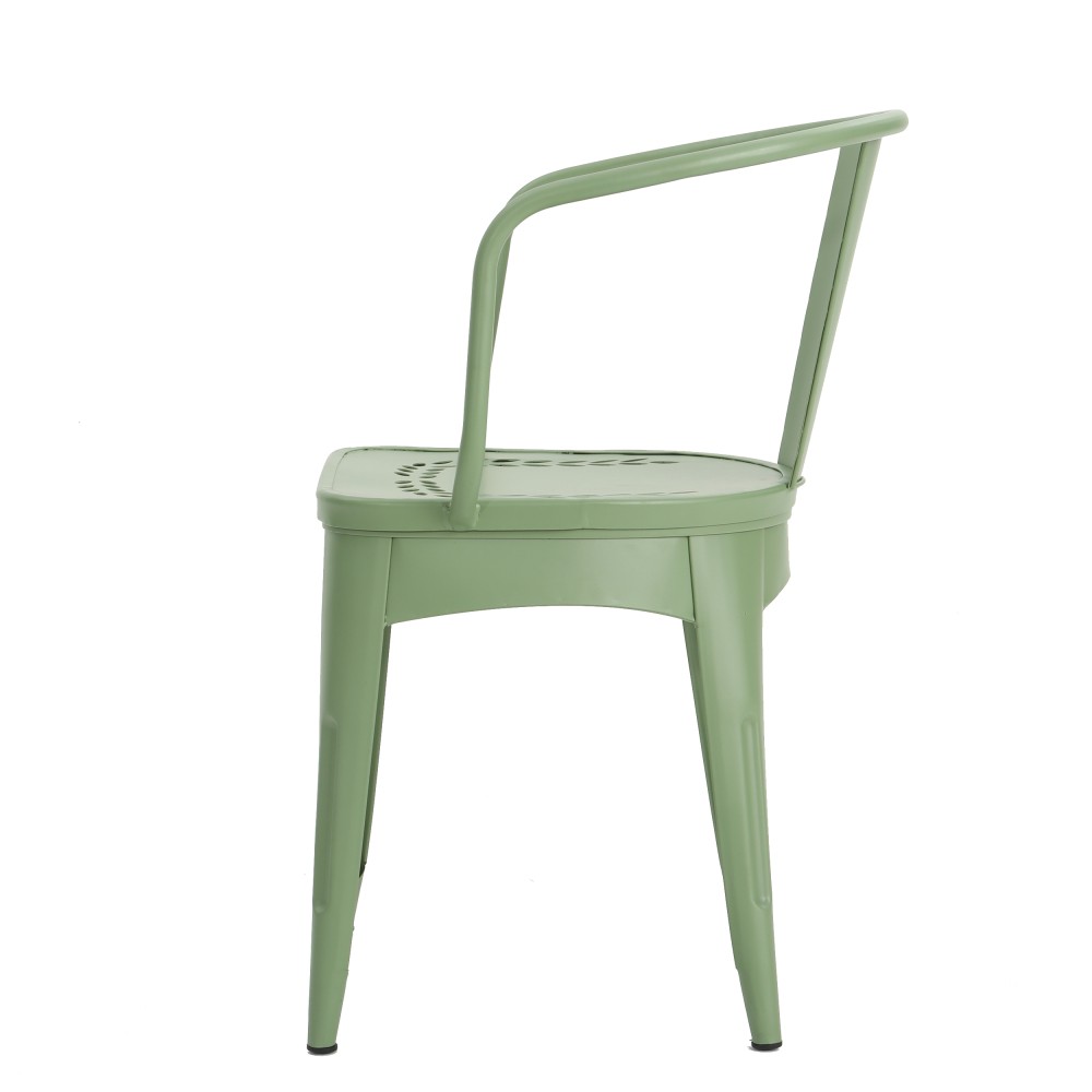 3 Pc Metal Dining Chair Set KD Assembly