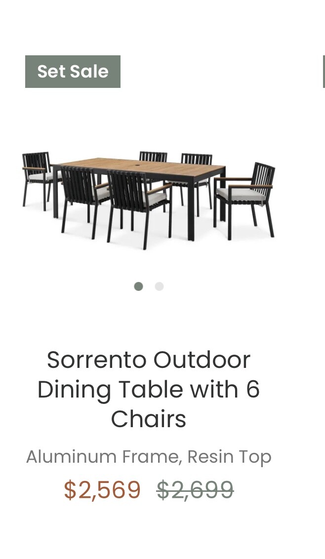 casterly 7 piece patio dining set