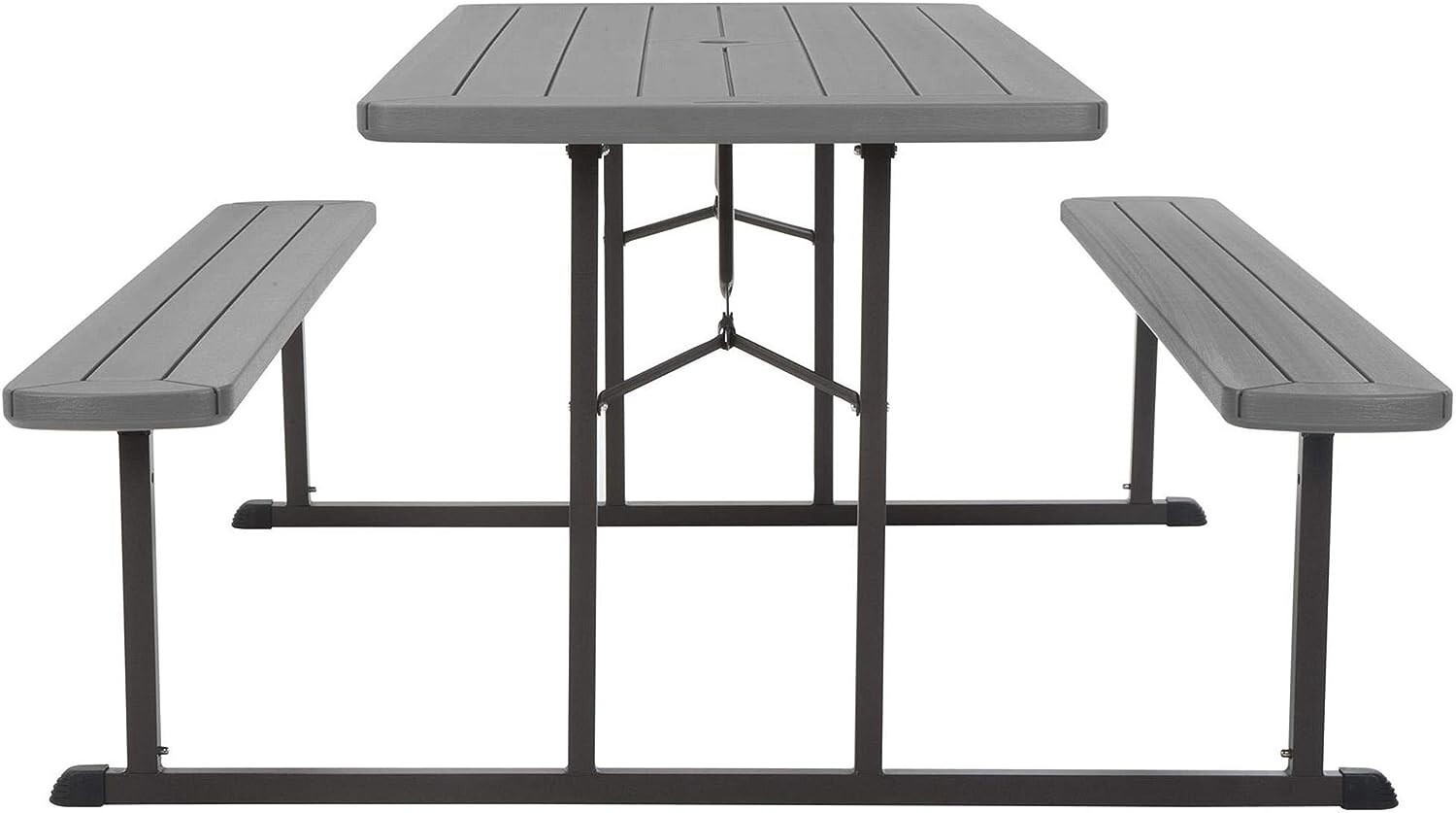Cosco Outdoor Living 87902DGR1E 6 ft. Folding Blow Mold, Dark Wood Grain with Gr