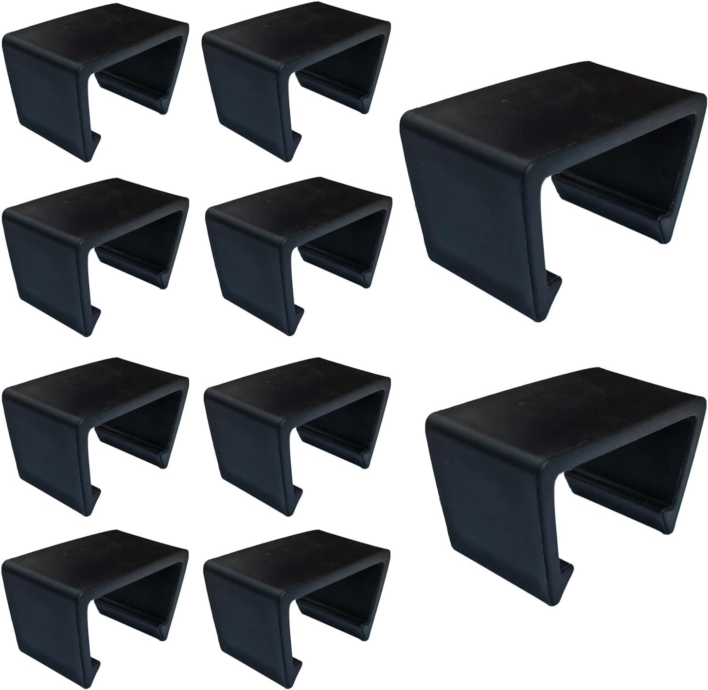 10 Pieces Outdoor Patio Furniture Clips Sectional Couch Sofa Onesize, Black
