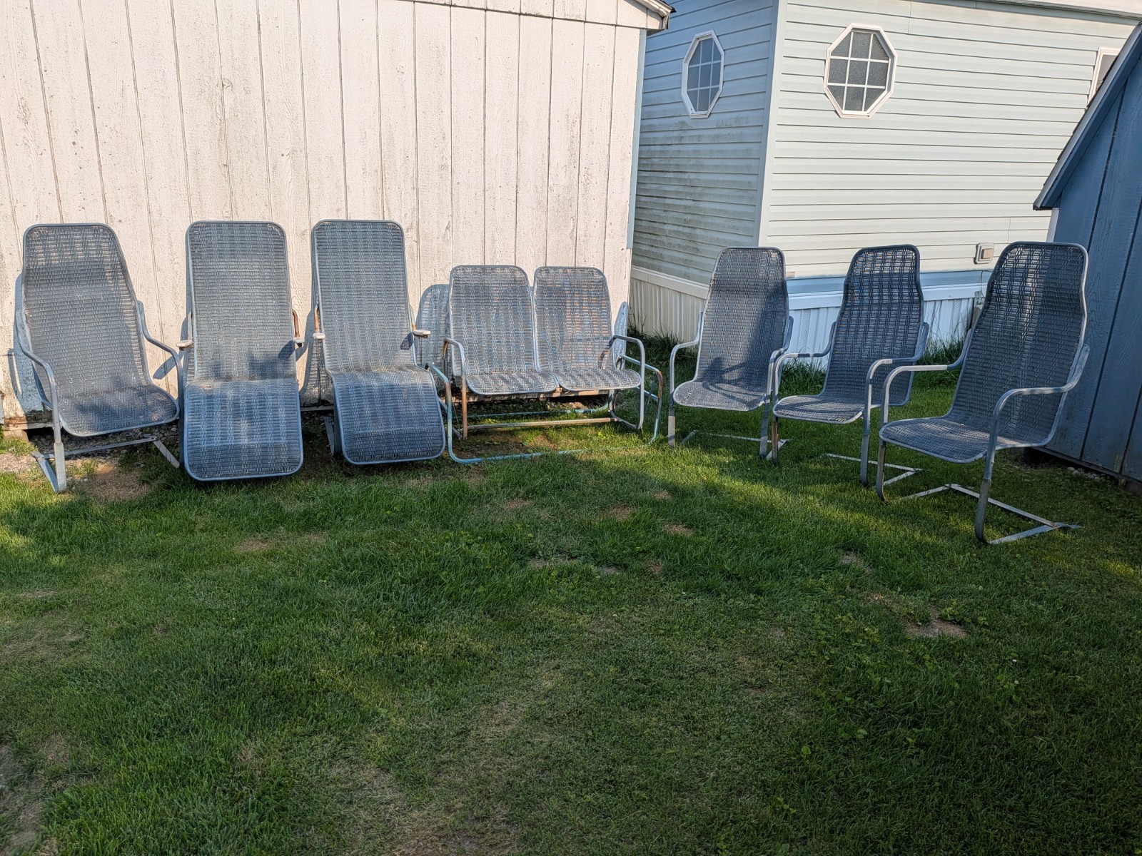 7 Piece set of Lloyd Loom Outdoor Furniture.