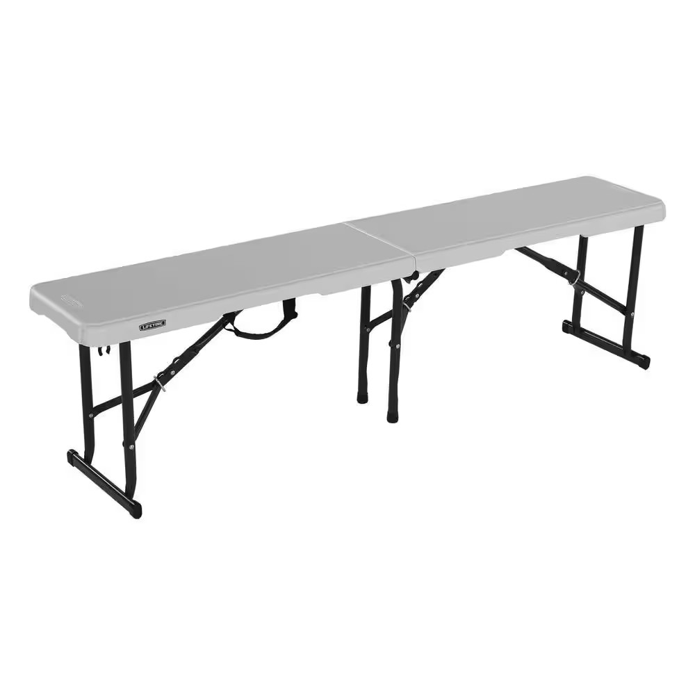 5 Ft. Fold-In-Half Bench in Pearl White