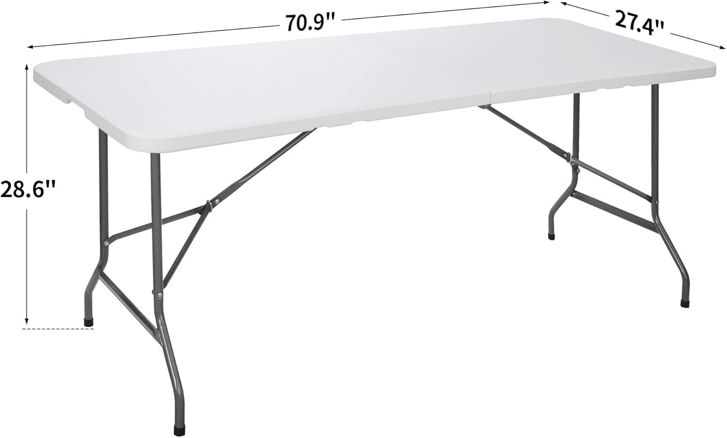ZENY 6 Feet Picnic Table Set with 2 Benches, 3-Piece Camping Table Chair Set for