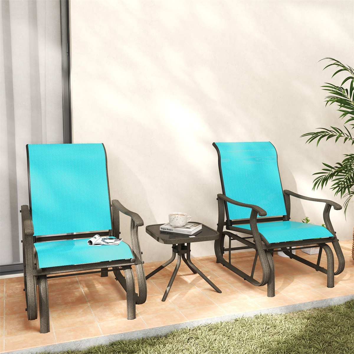 ❄️FREE SHIPPING!❄️2 Outdoor Chairs +Small Table 4 Patio, Porch, Pool, Lawn, etc!