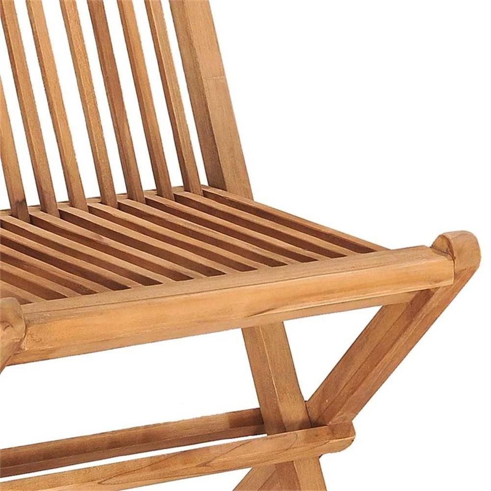 Bowery Hill Contemporary Weather-Resistant Outdoor Dining Set Natural Wood
