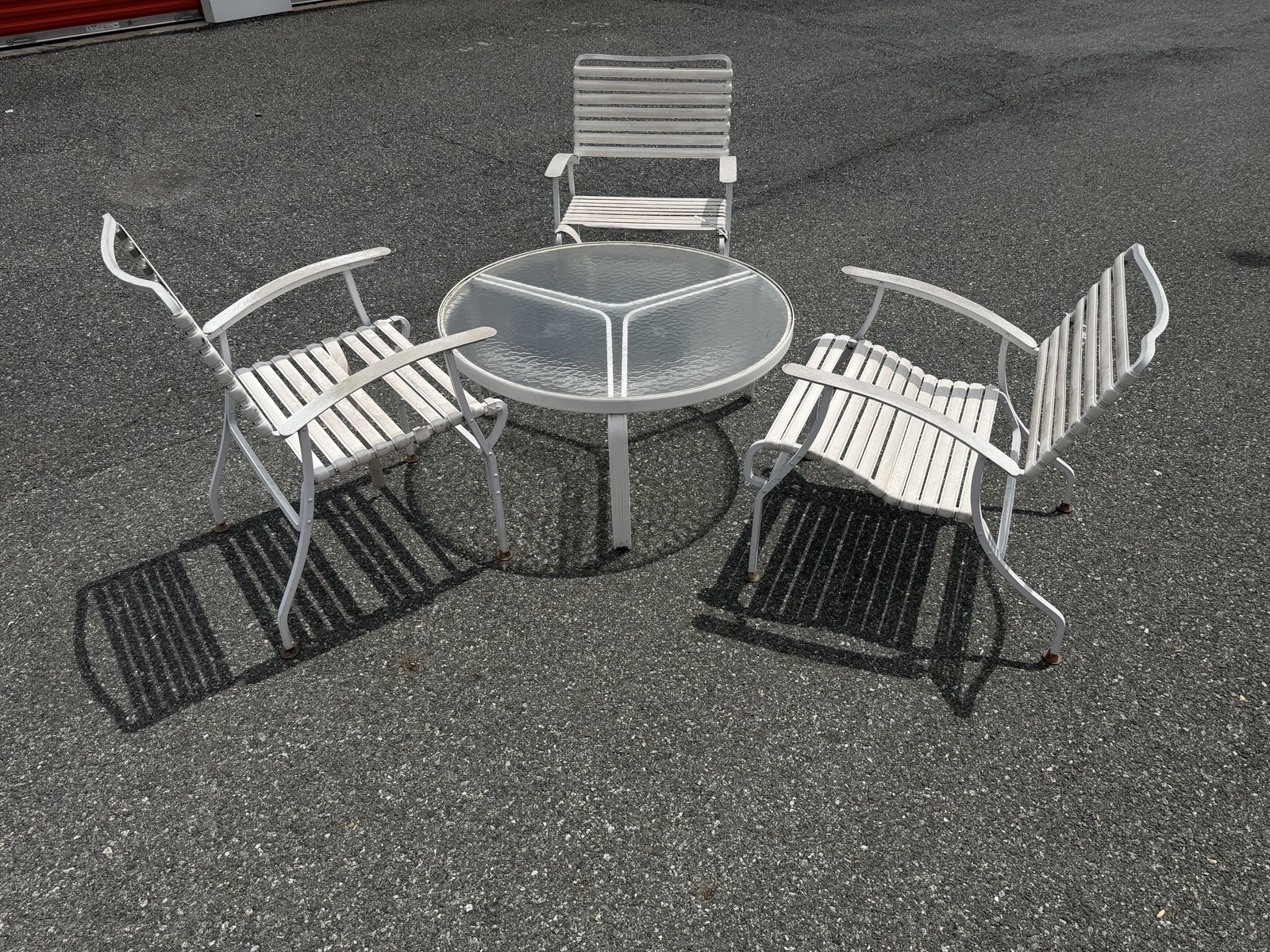 Beautiful Aluminum MCM PATIO SET TABLE & 3 Chairs ***