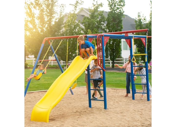 Lifetime 91022 Monkey Bar Adventure Swing Set – Primary Colors