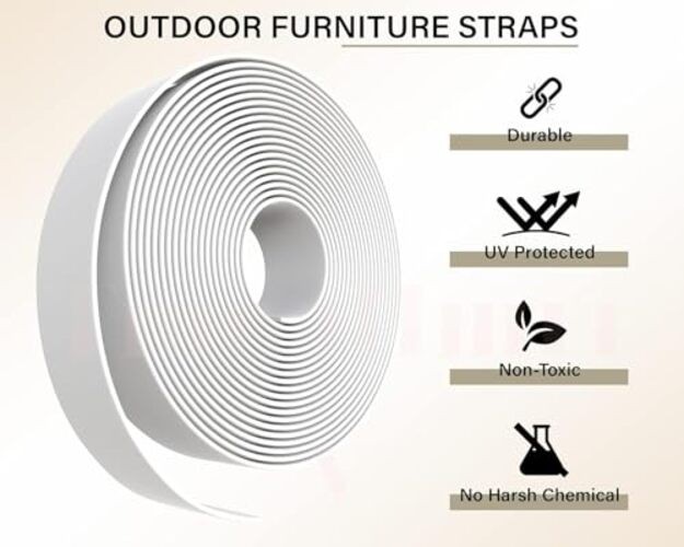 1.5″ Vinyl Straps for Patio Chairs Repair Kit Lounge Patio Chair Repair White