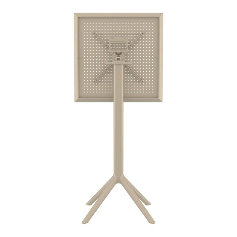 Sky 24 inch Square Folding Bar Table in Taupe finish